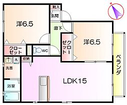 ファミール以和貴 101 ｜ 大阪府堺市西区浜寺昭和町1丁（賃貸アパート2LDK・1階・60.75㎡） その2