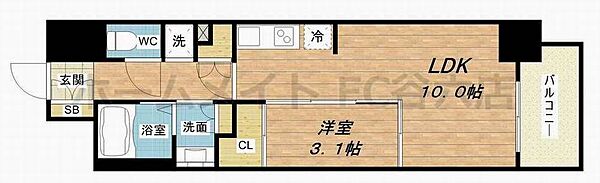 コンフォリア北堀江一丁目 ｜大阪府大阪市西区北堀江1丁目(賃貸マンション1LDK・4階・37.13㎡)の写真 その2