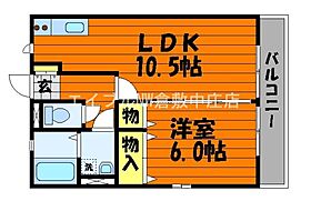 オランジュ　Ｄ棟  ｜ 岡山県倉敷市西中新田（賃貸アパート1LDK・1階・40.73㎡） その2