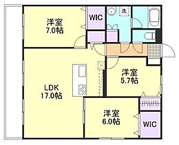 ウエストパーク 105 ｜ 岡山県倉敷市西中新田419-5（賃貸マンション3LDK・1階・80.08㎡） その2