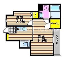 岡山県岡山市南区妹尾2325-5（賃貸アパート2K・1階・31.86㎡） その2