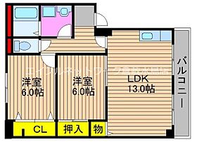 ウィンベルあかね 403 ｜ 岡山県岡山市北区花尻あかね町6-106（賃貸マンション2LDK・4階・61.62㎡） その2