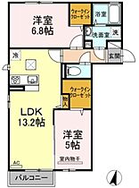 スカイ・リカーナA 103 ｜ 岡山県倉敷市真備町箭田4016-3（賃貸アパート2LDK・1階・57.49㎡） その2