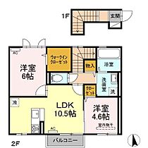 ＰＲＵＮＥ 201 ｜ 岡山県倉敷市田ノ上863-6（賃貸アパート2LDK・2階・57.56㎡） その2