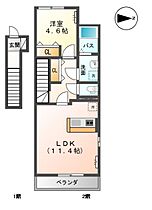 スターテラスＬ  ｜ 岡山県総社市真壁（賃貸アパート1LDK・2階・44.53㎡） その2