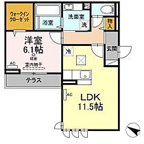 MII 101 ｜ 岡山県倉敷市石見町4-11（賃貸アパート1LDK・1階・47.05㎡） その2