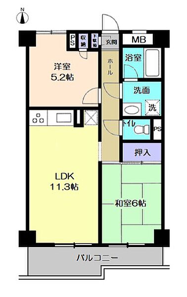 藤和シティコープ河辺II 203号室｜東京都青梅市新町1丁目(賃貸マンション3DK・2階・53.22㎡)の写真 その3