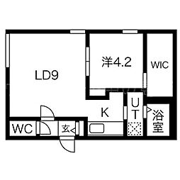 HEIMAT TOYOHIRA (ハイマート 豊平) 303 3階1LDKの間取り