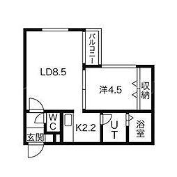 グラスマーレ5 1LDKの間取図画像