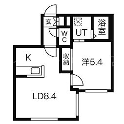 BRAMA 1LDKの間取図画像