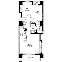 F141 2LDKの間取図画像
