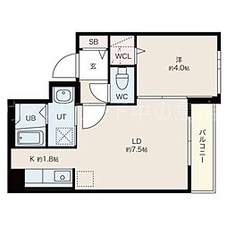 プロヴィデンス東札幌 1LDKの間取図画像