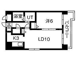 アヴィンズ平岸 1LDKの間取図画像