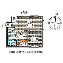 Elle Cube学園前(エルキューブ学園前) 3階/303