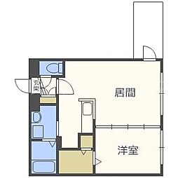 モルティーニ東札幌 1LDKの間取図画像
