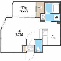 LaCasadelSole 1LDKの間取図画像