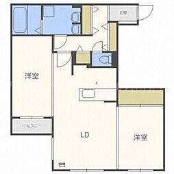 CRESTOPIA 2LDKの間取図画像
