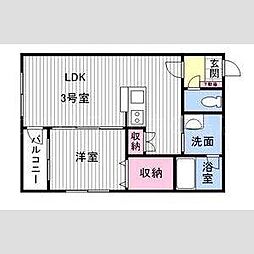 モルティーニ平岸 1LDKの間取図画像