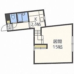 ビッグバーンズマンション水車町 1Kの間取図画像