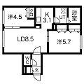 BlancShardLily3階7.5万円
