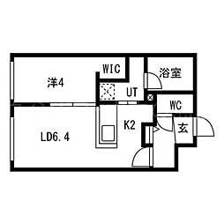 La.Bloom(ラ.ブルーム) 1LDKの間取図画像