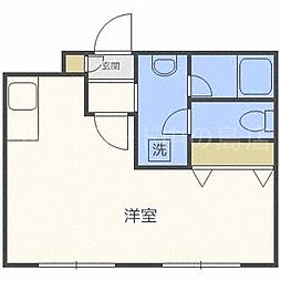 モスト豊平8-9 ワンルームの間取図画像