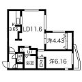 シンシア北8条2階8.0万円