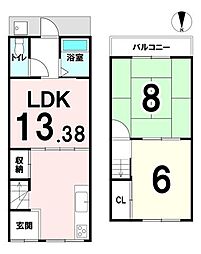 深草寺内町　中古テラスハウス