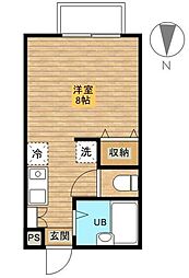 エステート高橋文苑 ワンルームの間取図画像
