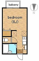 エステート高橋文苑 ワンルームの間取図画像