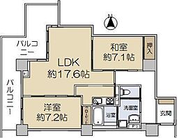 ザ・レジデンス芦屋スイート 4階2LDKの間取り
