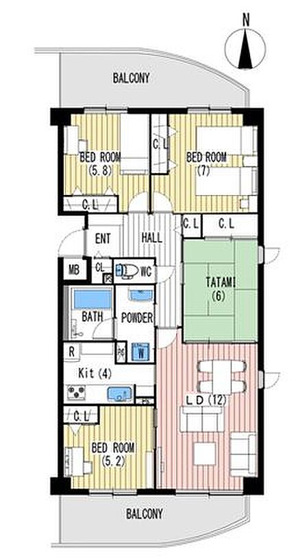 4LDK 間取り