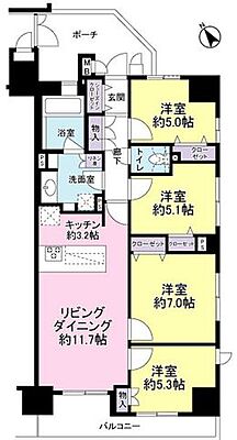 間取り 社有aieアクロスシティ 1階/-