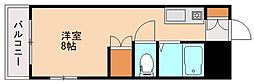 レインボーハイツ ワンルームの間取図画像