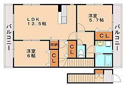 間取図画像 2LDK