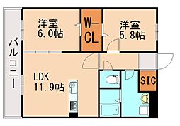 間取図画像 2LDK