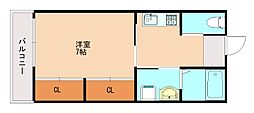 コーポショーヤ 1Kの間取図画像