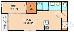 BRAVE　BASE菰田西 2階1LDKの間取り
