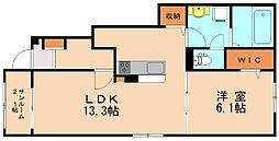 マイライフ直方III 1LDKの間取図画像