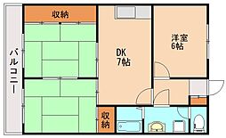 ロイヤルメゾン 3DKの間取図画像