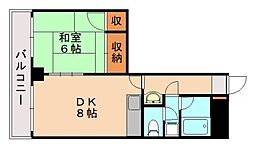 ラフォーレ石橋 1DKの間取図画像