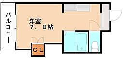 フィネスハイム ワンルームの間取図画像
