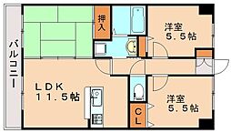 ルネスコスモ 3LDKの間取図画像
