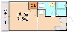 レーベン幸袋 1Kの間取図画像