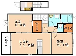 フォルトゥーナ 2LDKの間取図画像