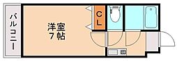FLAT5瓜生 1Kの間取図画像