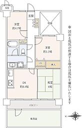 朝日パリオ津田沼 3DKの間取図画像