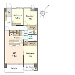 間取図画像 3LDK