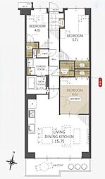 シティプラザせんげん台弐番館 3LDKの間取図画像