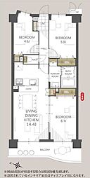 モア・ステージ草加松原 3LDKの間取図画像
